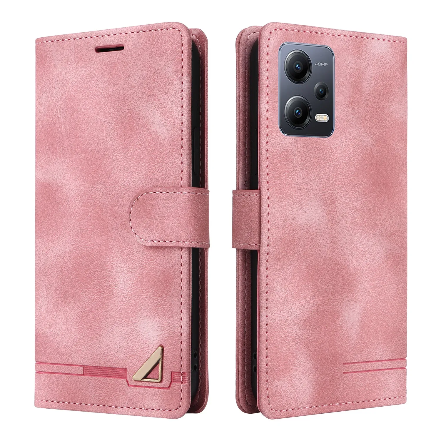 007 Series For Xiaomi Redmi Note 12 5G (Global) / (India) / (China)  / Poco X5 5G Leather Skin-touch Phone Case Anti-drop Stand Wallet Cover