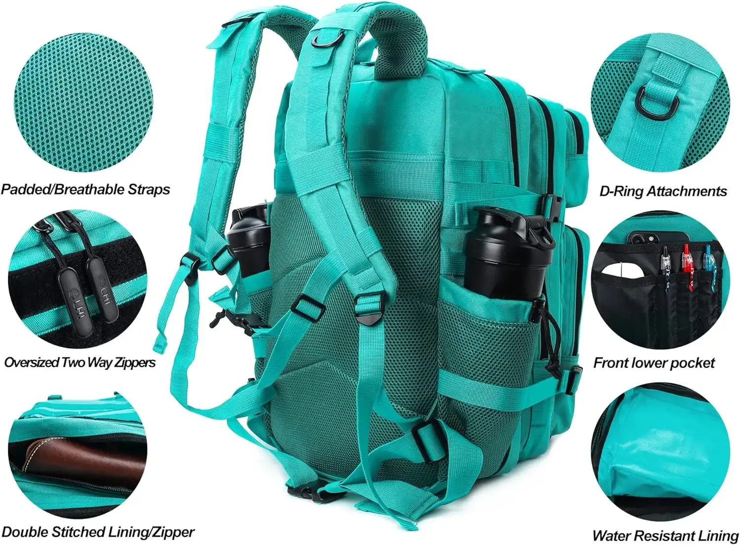 45L 3P Military Molle "Teal" Tactical Backpack