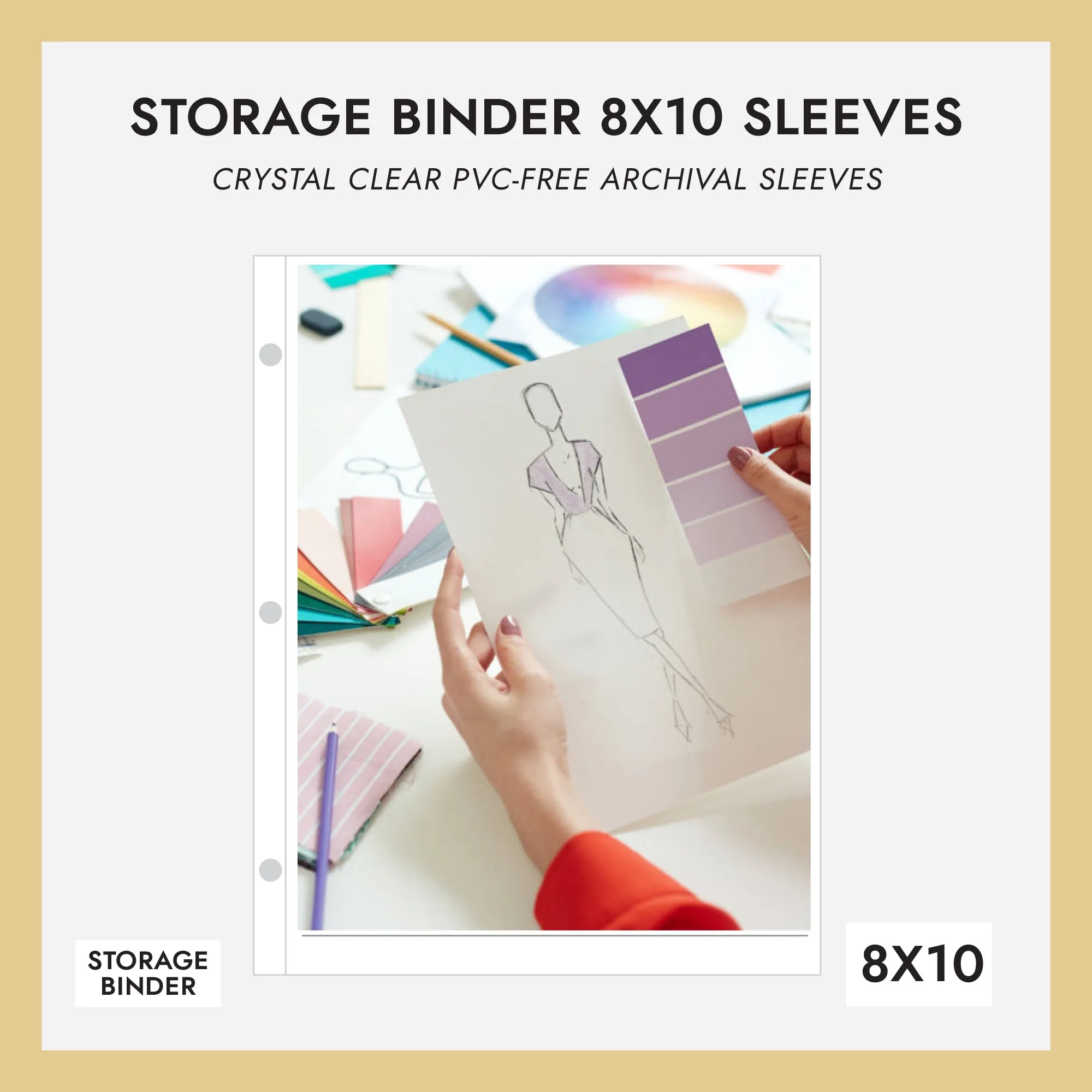 8x10 Storage Binder Sleeves (for 8x10 Photos) Set Of 10