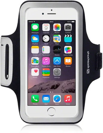 Apple iPhone 6 Plus Reflective Sports Armband Case - Black