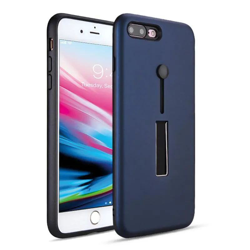 Apple iPhone 8 Plus / 7 Plus Material Protective Shockproof With Loop Kickstand Flexible Ring Case by Modes