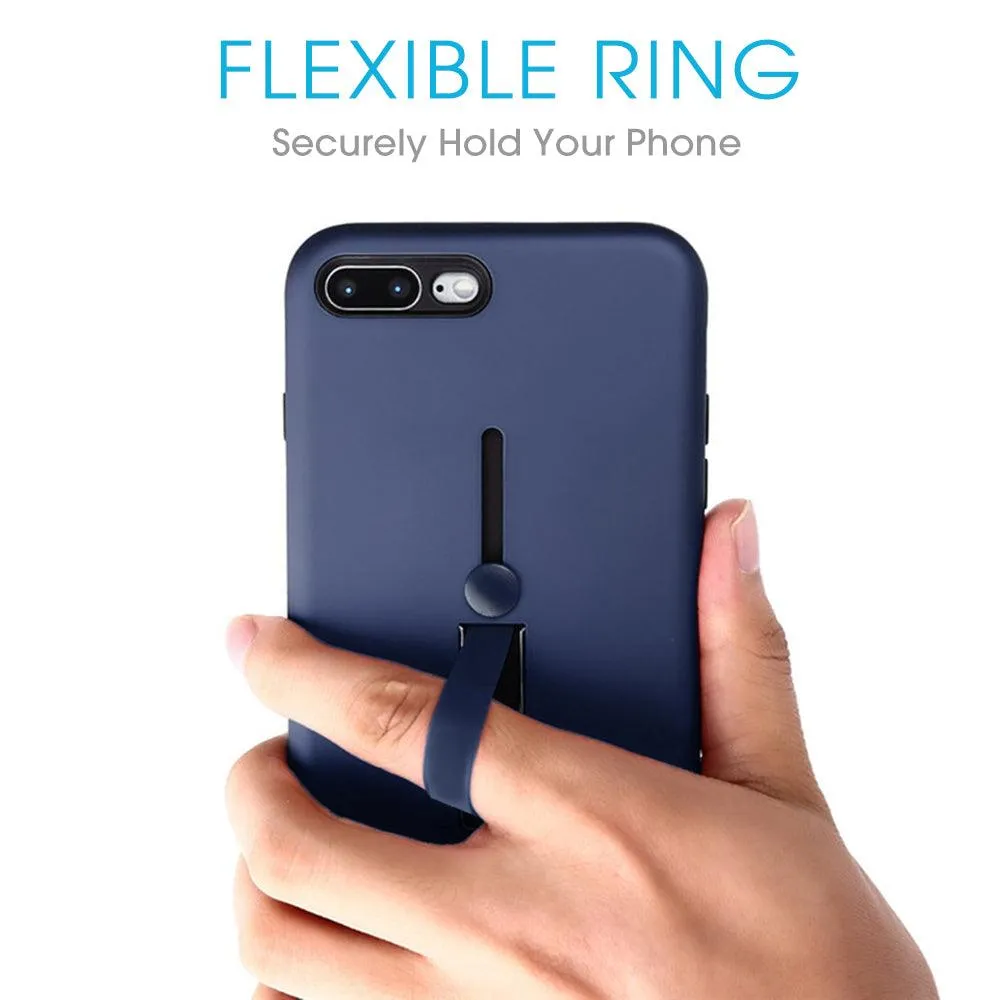 Apple iPhone 8 Plus / 7 Plus Material Protective Shockproof With Loop Kickstand Flexible Ring Case by Modes