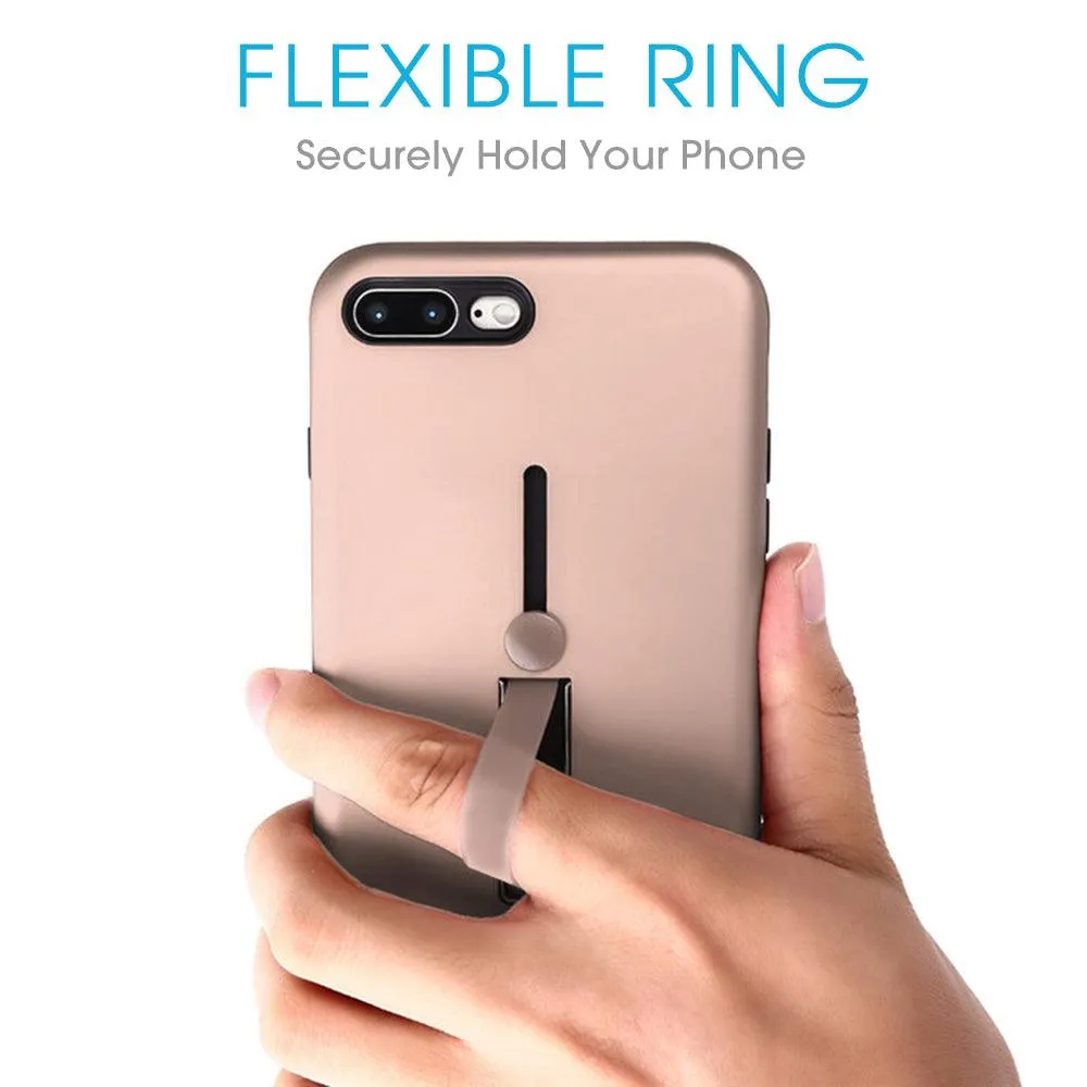 Apple iPhone 8 Plus / 7 Plus Material Protective Shockproof With Loop Kickstand Flexible Ring Case by Modes