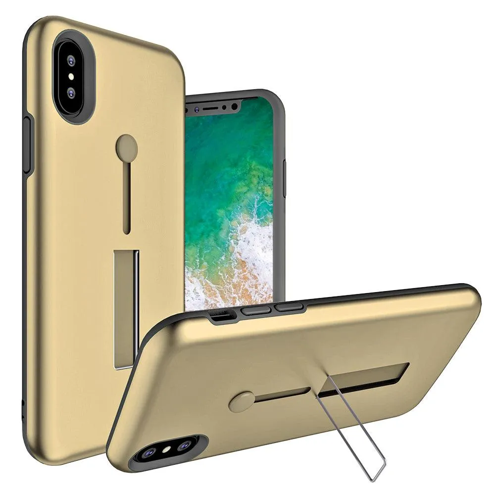 Apple iPhone X Material Protective Shockproof With Loop Kickstand Flexible Ring Case by Modes