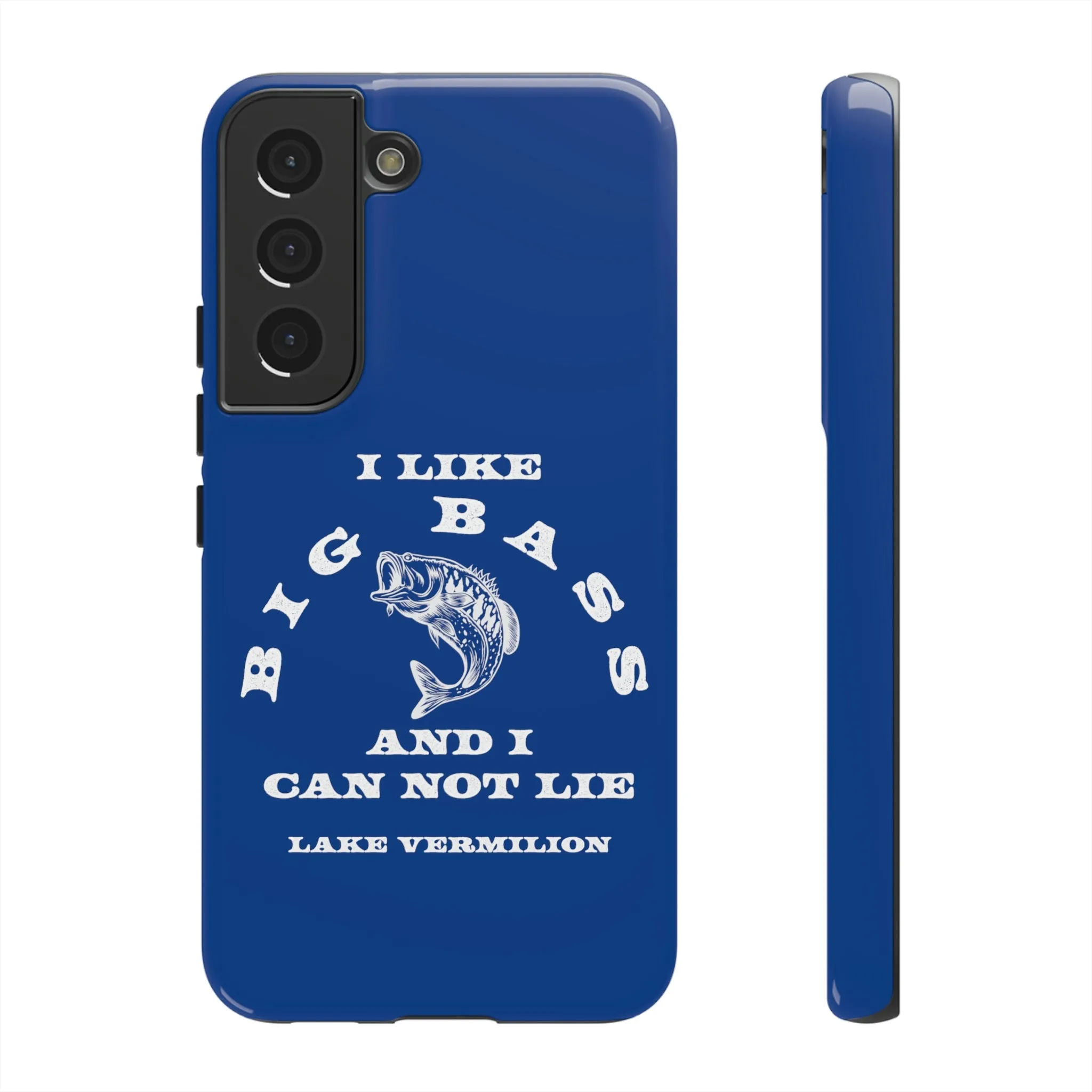 Big Bass - White Print - Blue - Tough Cases