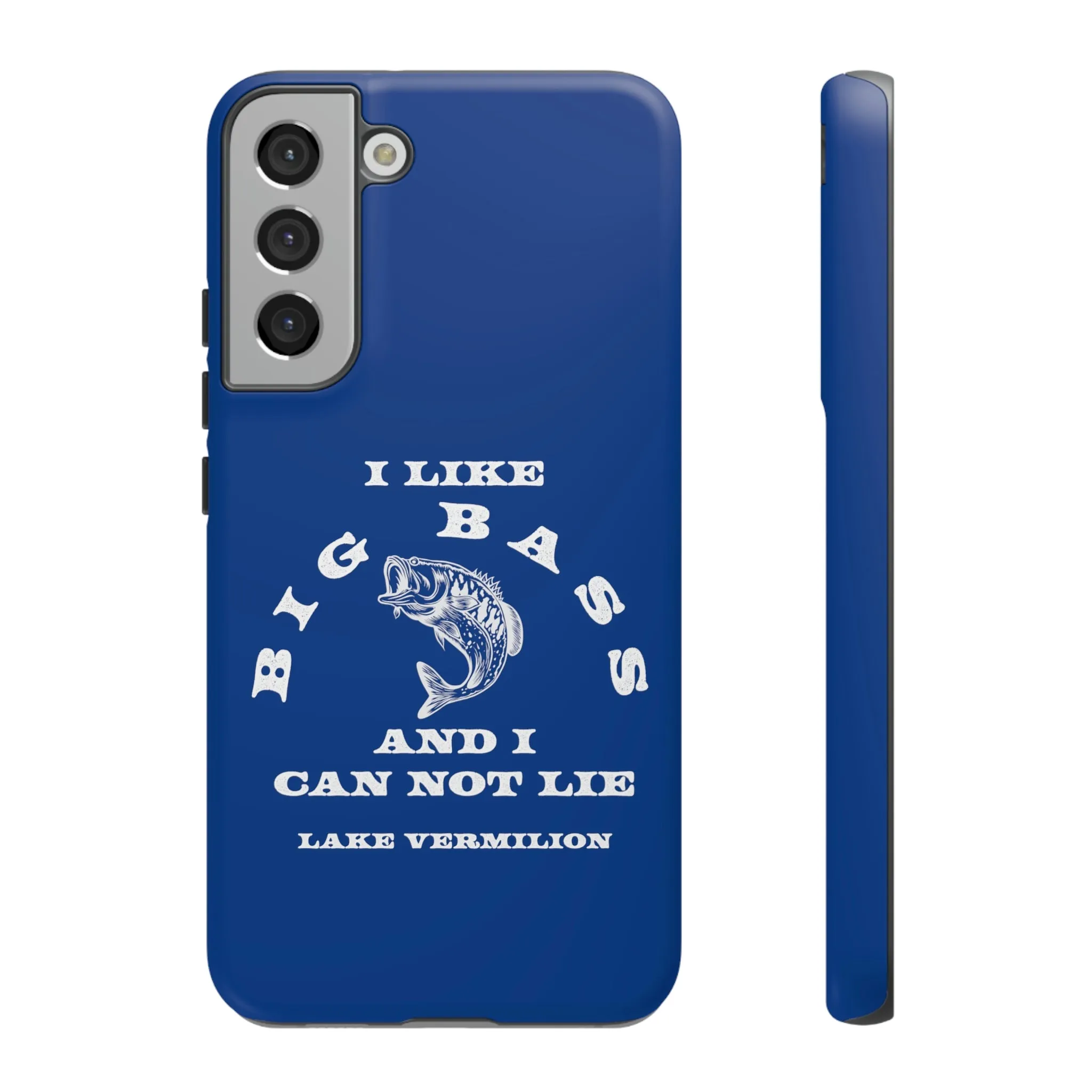 Big Bass - White Print - Blue - Tough Cases