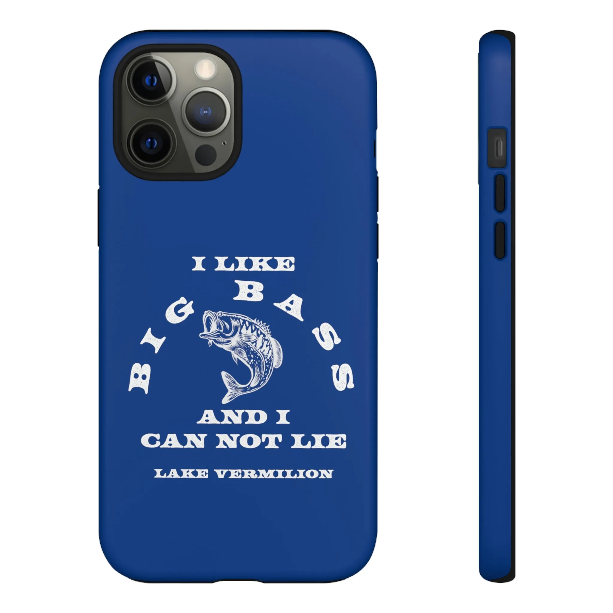 Big Bass - White Print - Blue - Tough Cases