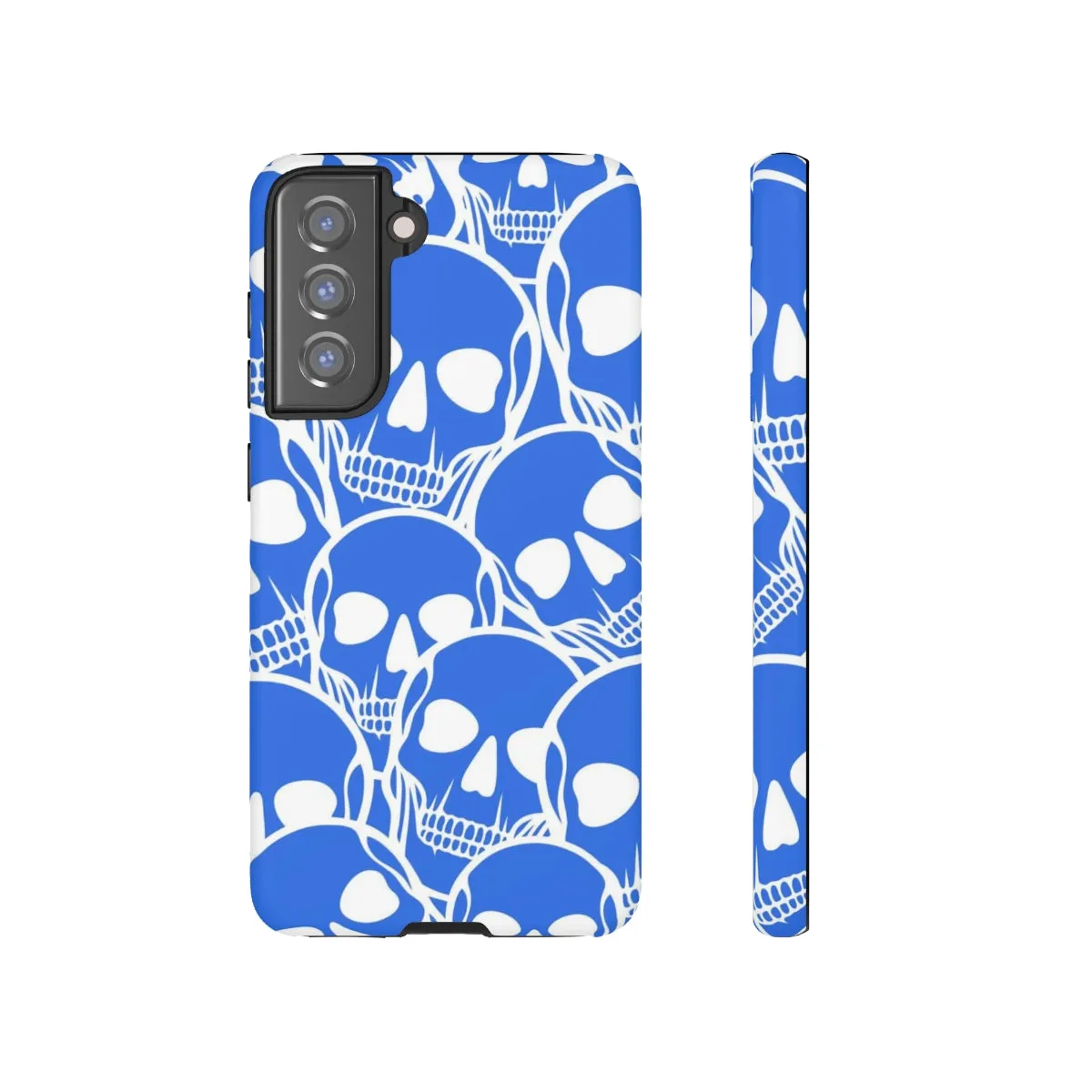 Blue Skulls Heads Tough Cell Phone Case For Iphone & Samsung Cases