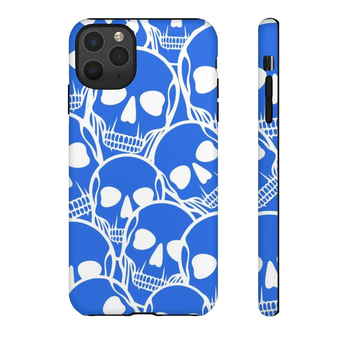 Blue Skulls Heads Tough Cell Phone Case For Iphone & Samsung Cases