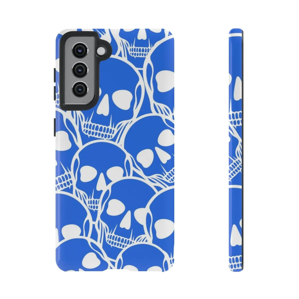 Blue Skulls Heads Tough Cell Phone Case For Iphone & Samsung Cases