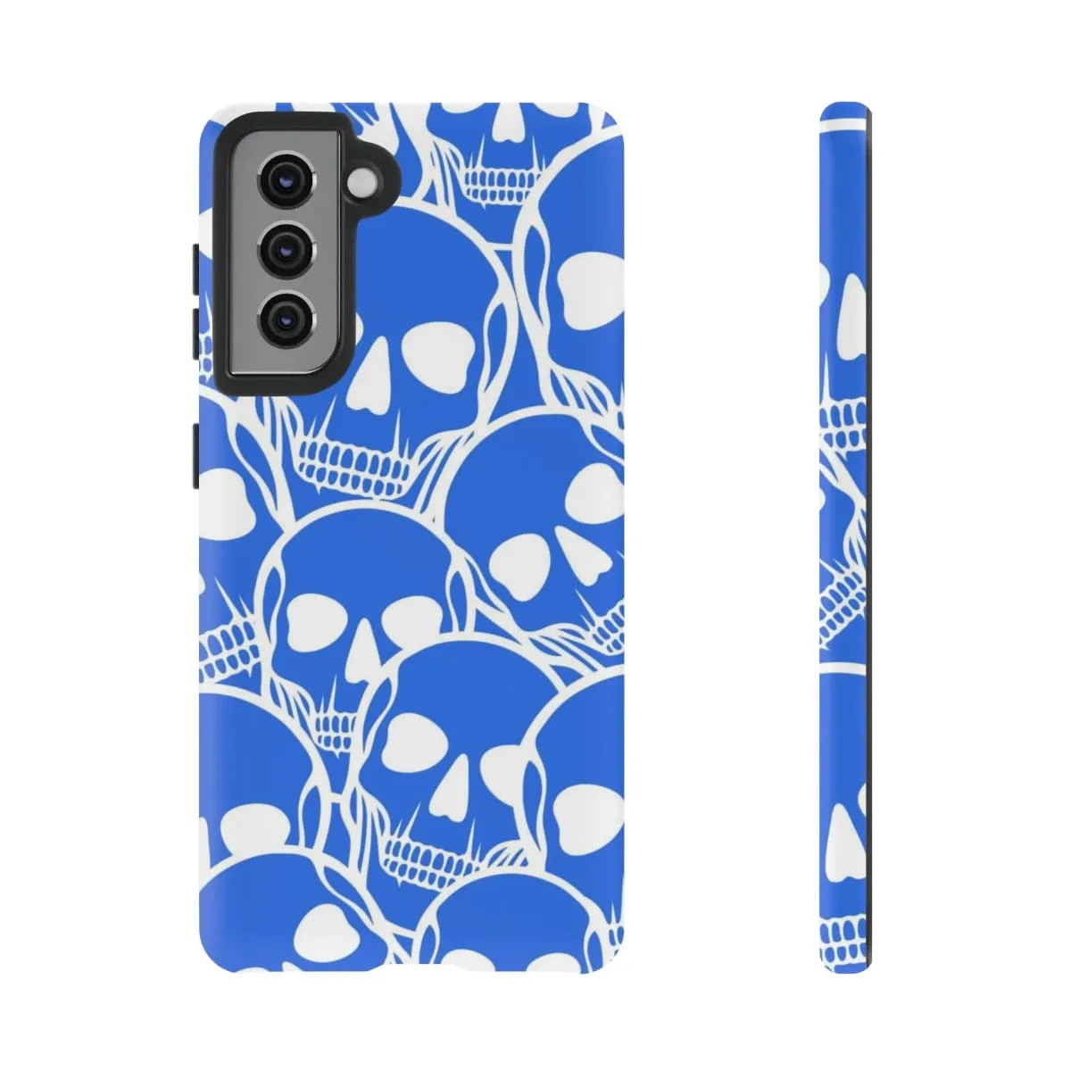 Blue Skulls Heads Tough Cell Phone Case For Iphone & Samsung Cases