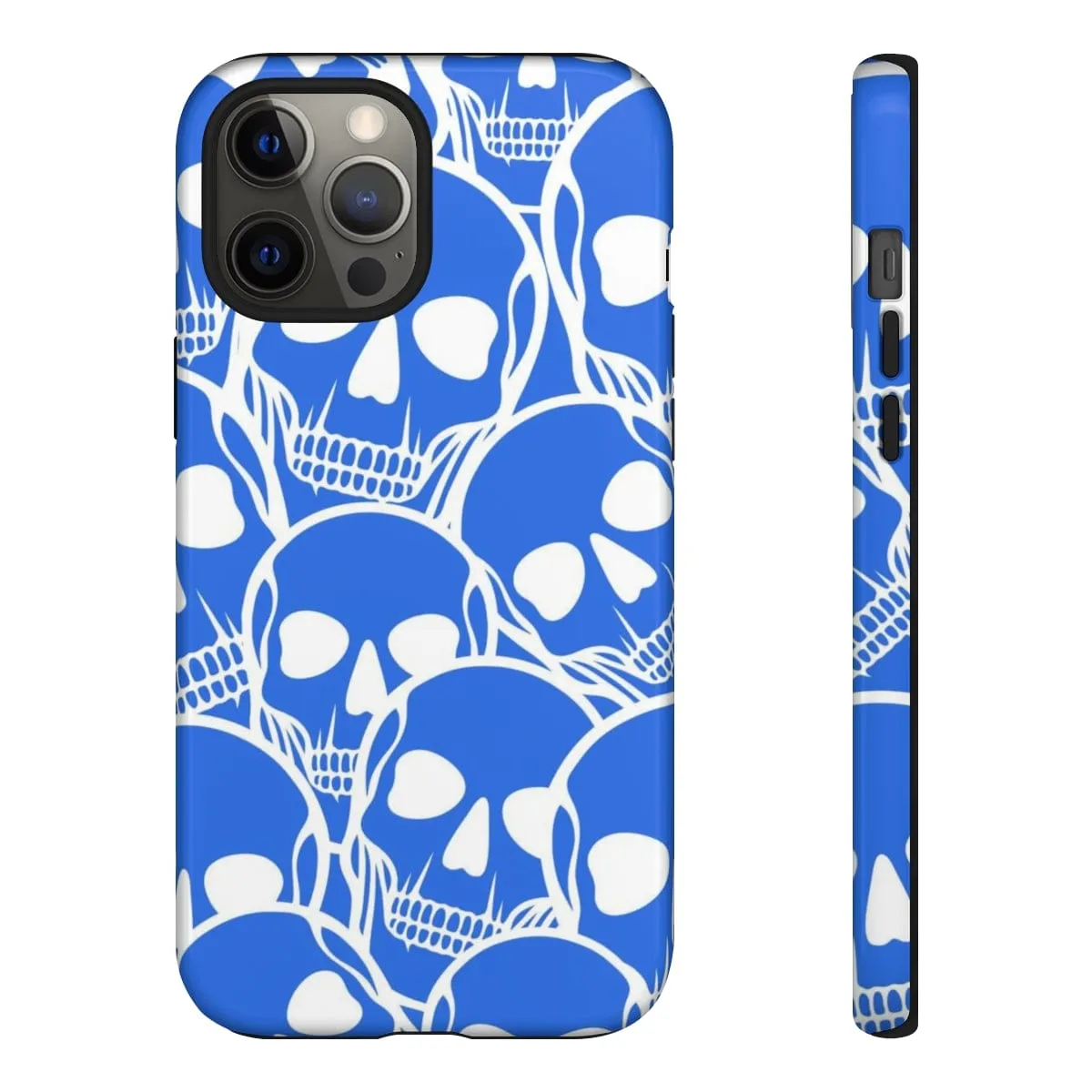 Blue Skulls Heads Tough Cell Phone Case For Iphone & Samsung Cases