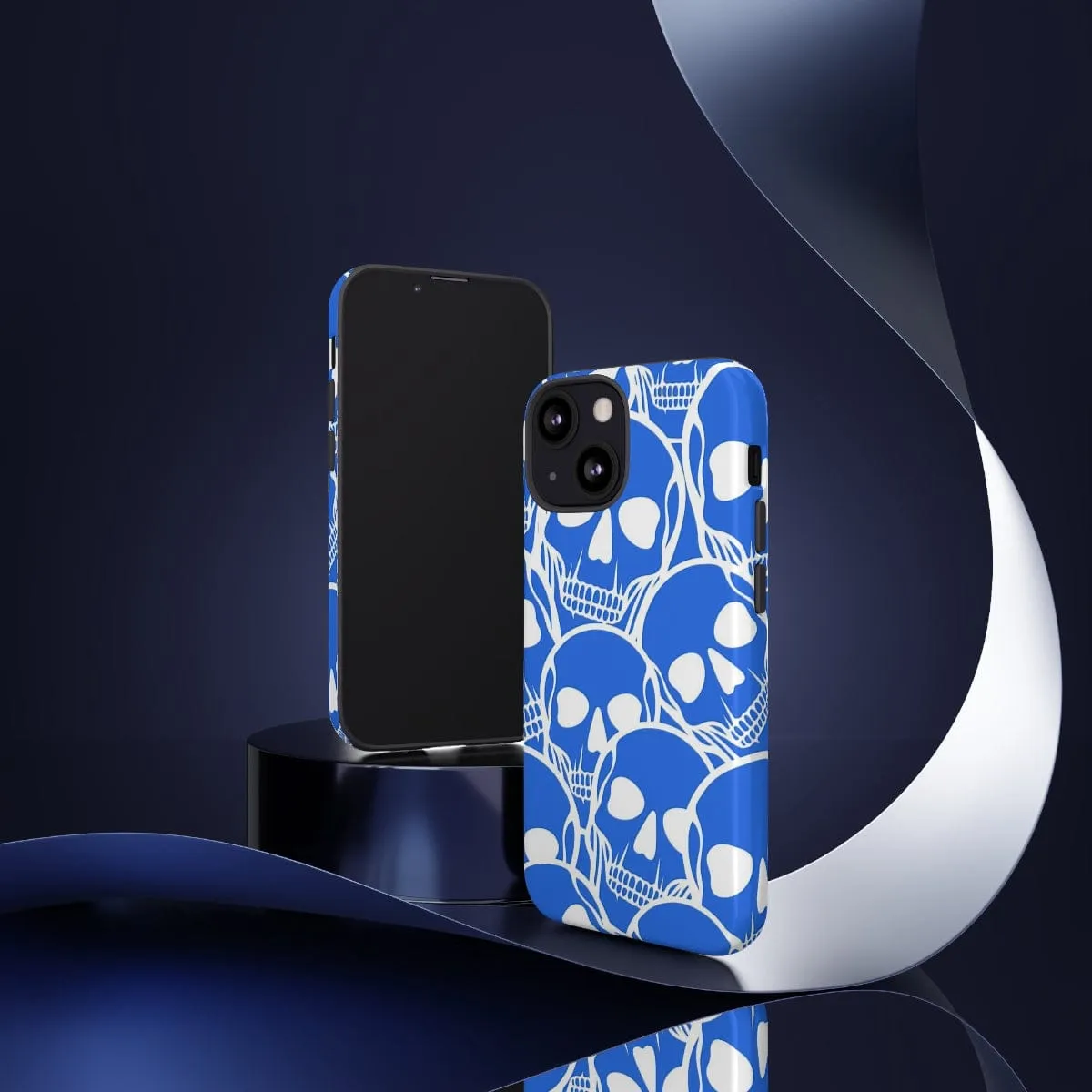 Blue Skulls Heads Tough Cell Phone Case For Iphone & Samsung Cases