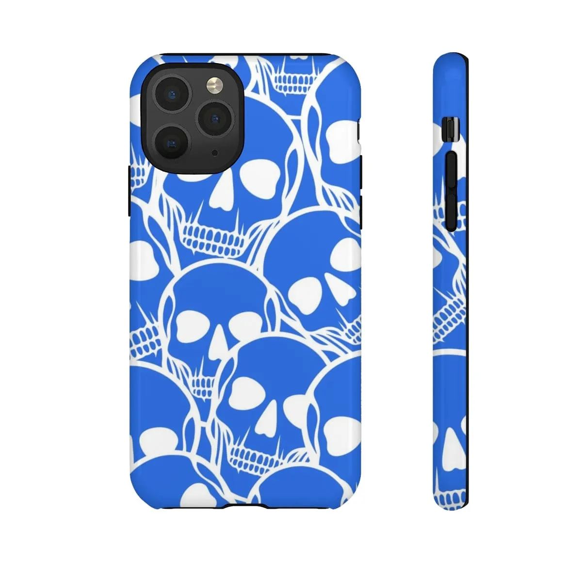 Blue Skulls Heads Tough Cell Phone Case For Iphone & Samsung Cases