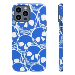 Blue Skulls Heads Tough Cell Phone Case For Iphone & Samsung Cases