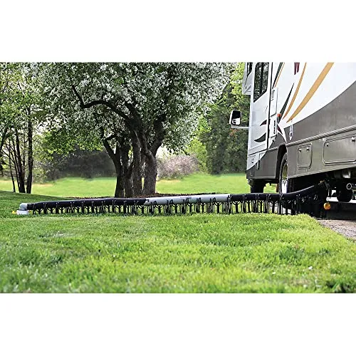 Camco Sidewinder 10-Ft RV Sewer Hose Support - Flexible Telescoping Design for Avoiding Obstacles & Deep Cradles Secure RV Sewer Hose - Out-of-the-Box Ready & Folds for RV Storage (43031)