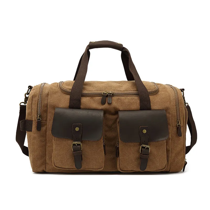 Canvas Duffel Bag Overnight Carry on Bags with Shoe Compartment