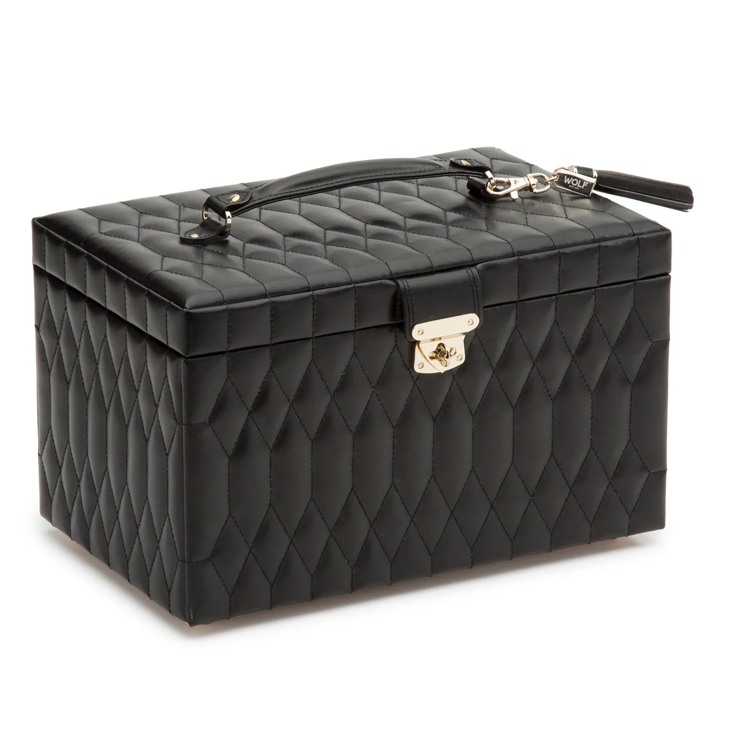 Caroline Large Jewelry Case Black