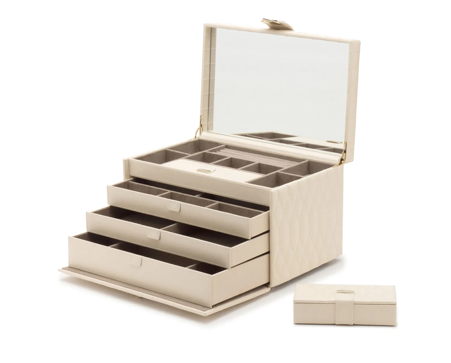 Caroline Large Jewelry Case Ivory