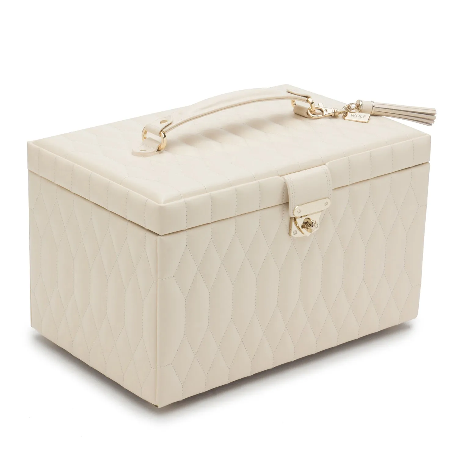 Caroline Large Jewelry Case Ivory