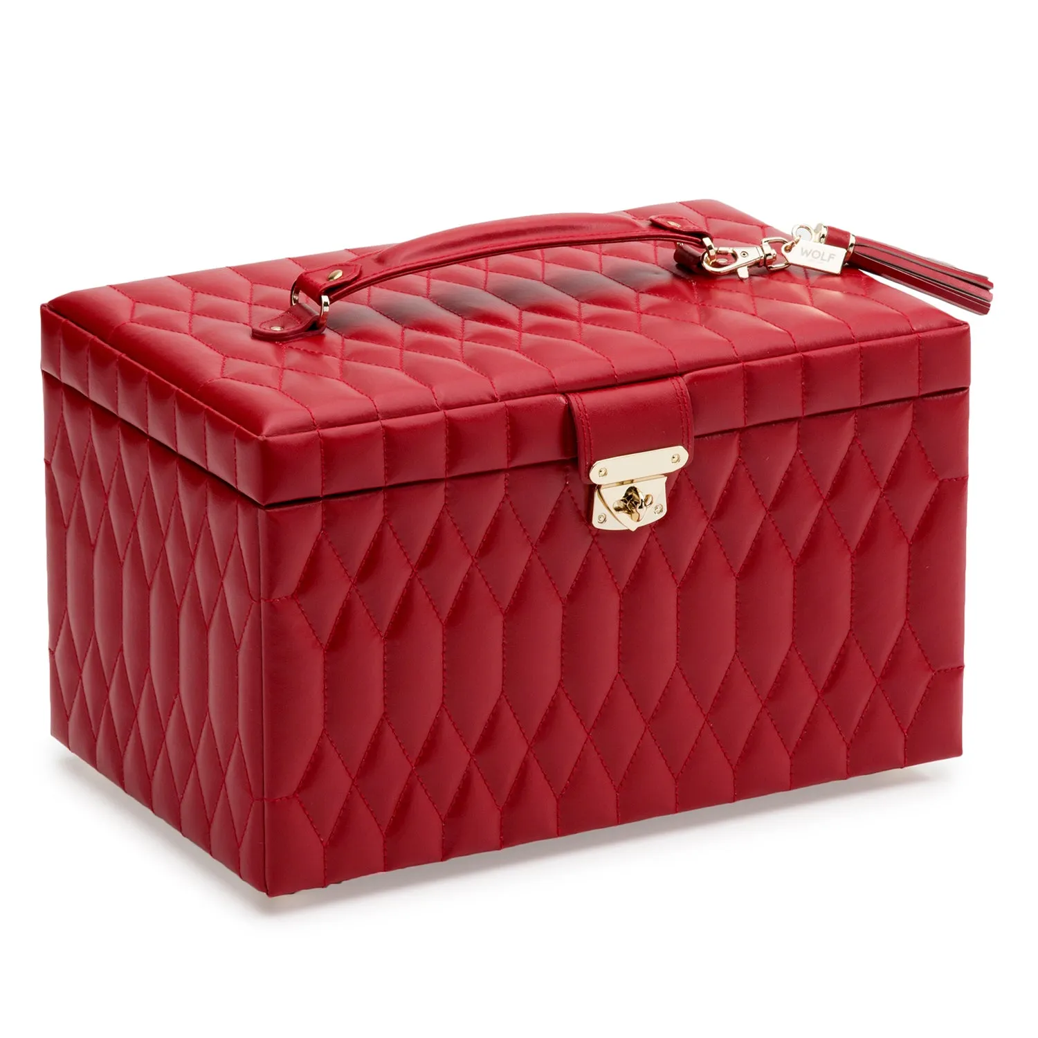 Caroline Large Jewelry Case Red