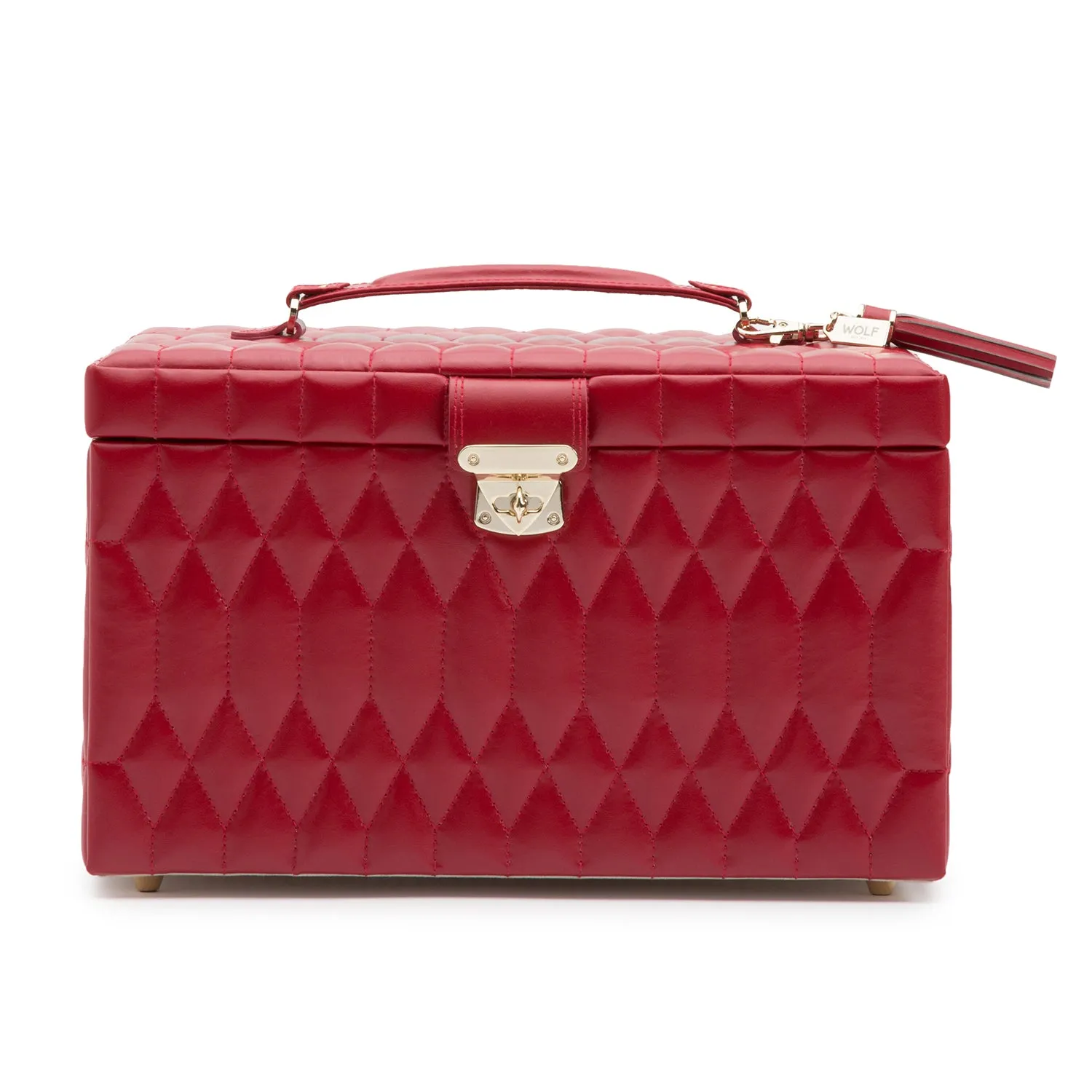 Caroline Large Jewelry Case Red