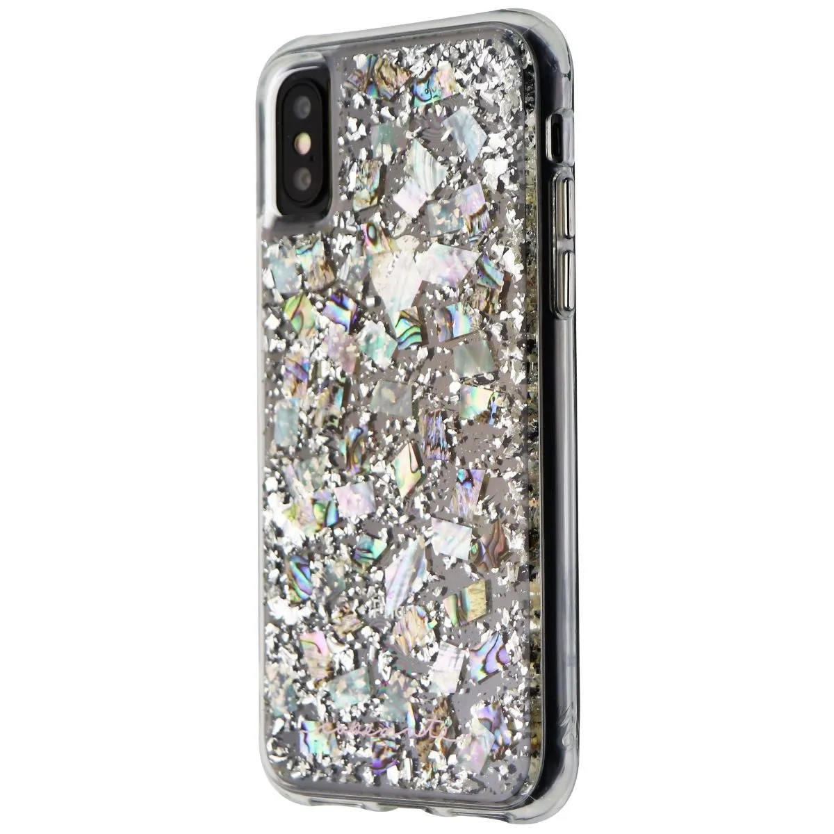 Case-Mate Karat Pearl Hybrid Case for Apple iPhone XS/X - Clear/Pearl Flakes