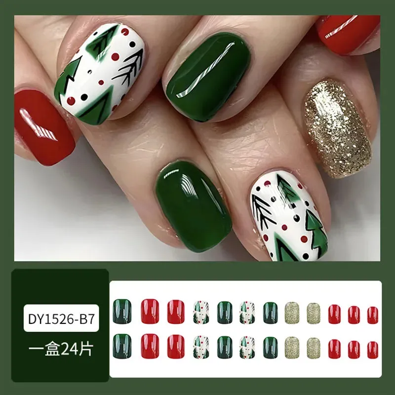 Christmas Glam Stiletto Nails