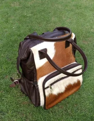 Custom Cowhide Diaper Bags