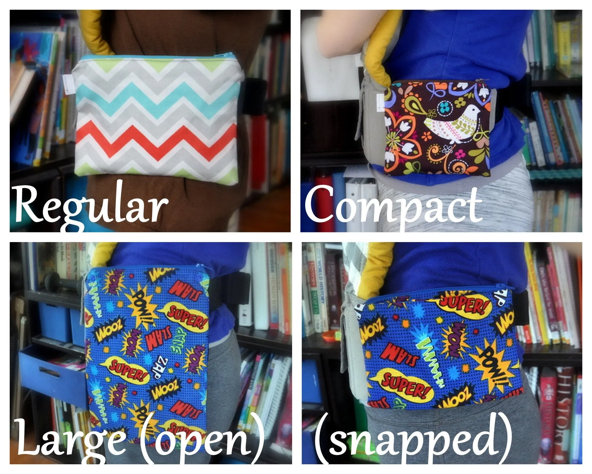 Custom SSC Waist Pouch, Bag, Purse.  Carry your essentials hands-free while babywearing!