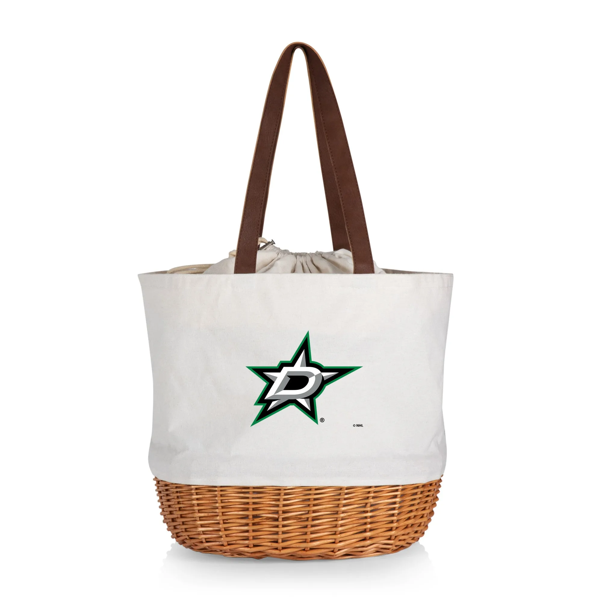 Dallas Stars - Coronado Canvas and Willow Basket Tote