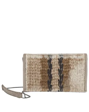 Dazzling Stripe Embroidery City Bag in Natural