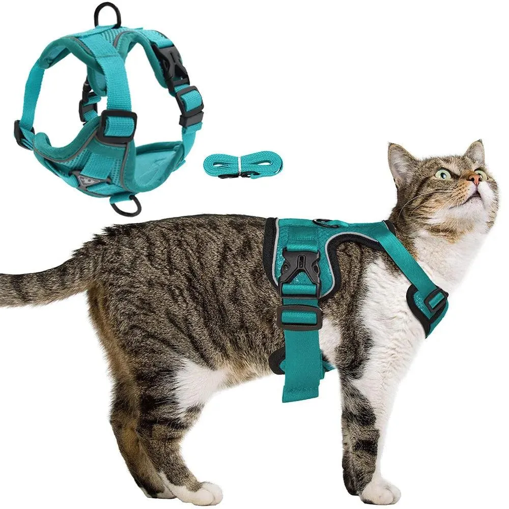 Escape-Proof Cat Harness: Breathable Reflective Leash