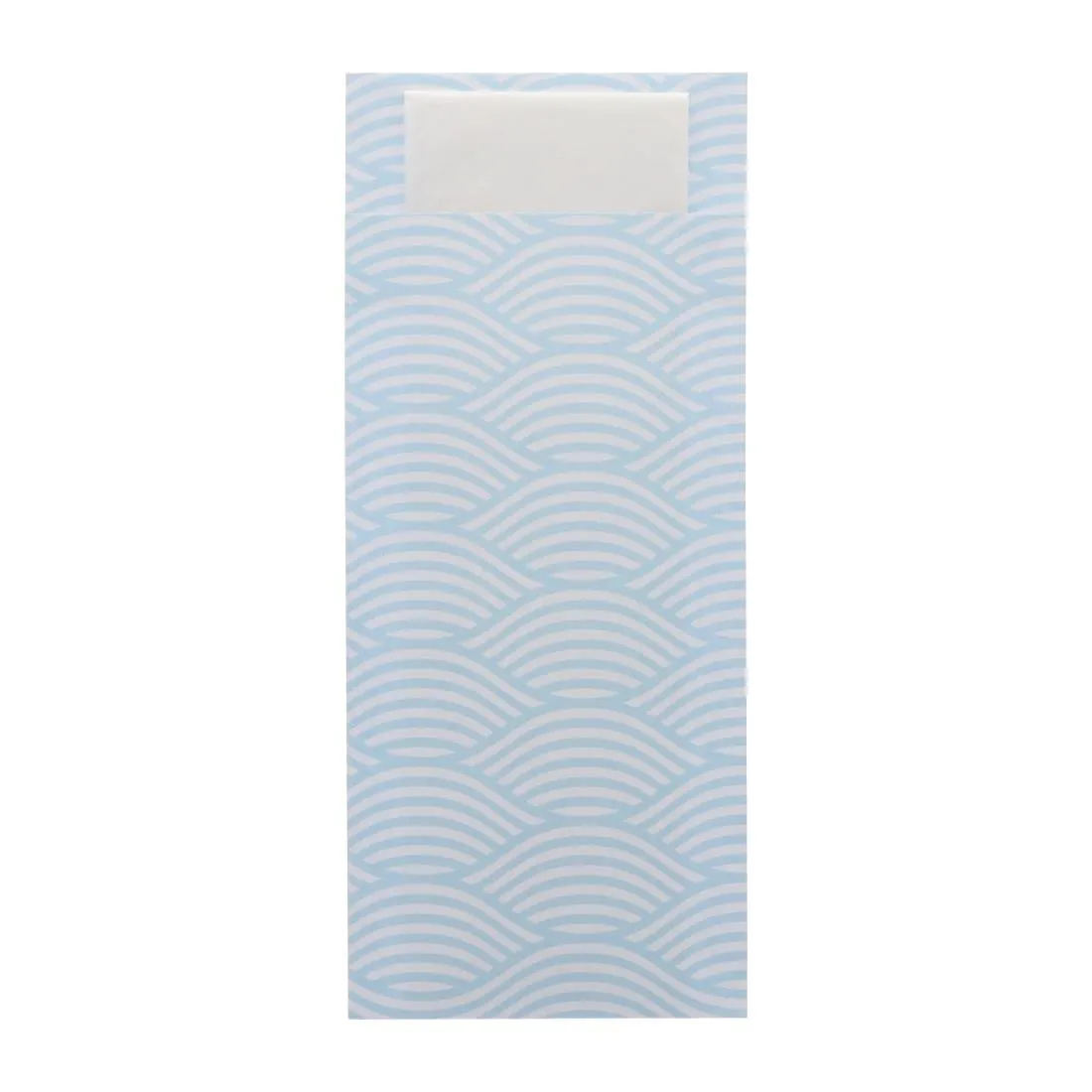 Europochette Classic Size Coastal Cutlery Pouch with White 2ply Napkin (Pack of 500)