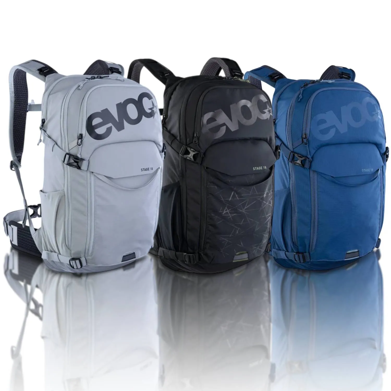 EVOC Stage 18 Hydration Bag Versatile 18L Daypack for Mountain Biking & Hiking with Comfort Fit