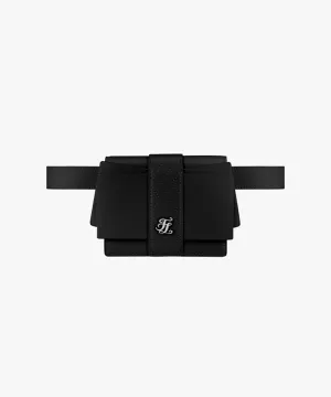 FAIRLIAR Ribbon Logo Decoration Hip Bag - Black