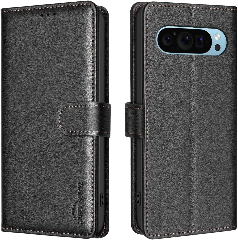 Google Pixel 9 Pro Wallet Case Magnetic Shockproof Flip Cover