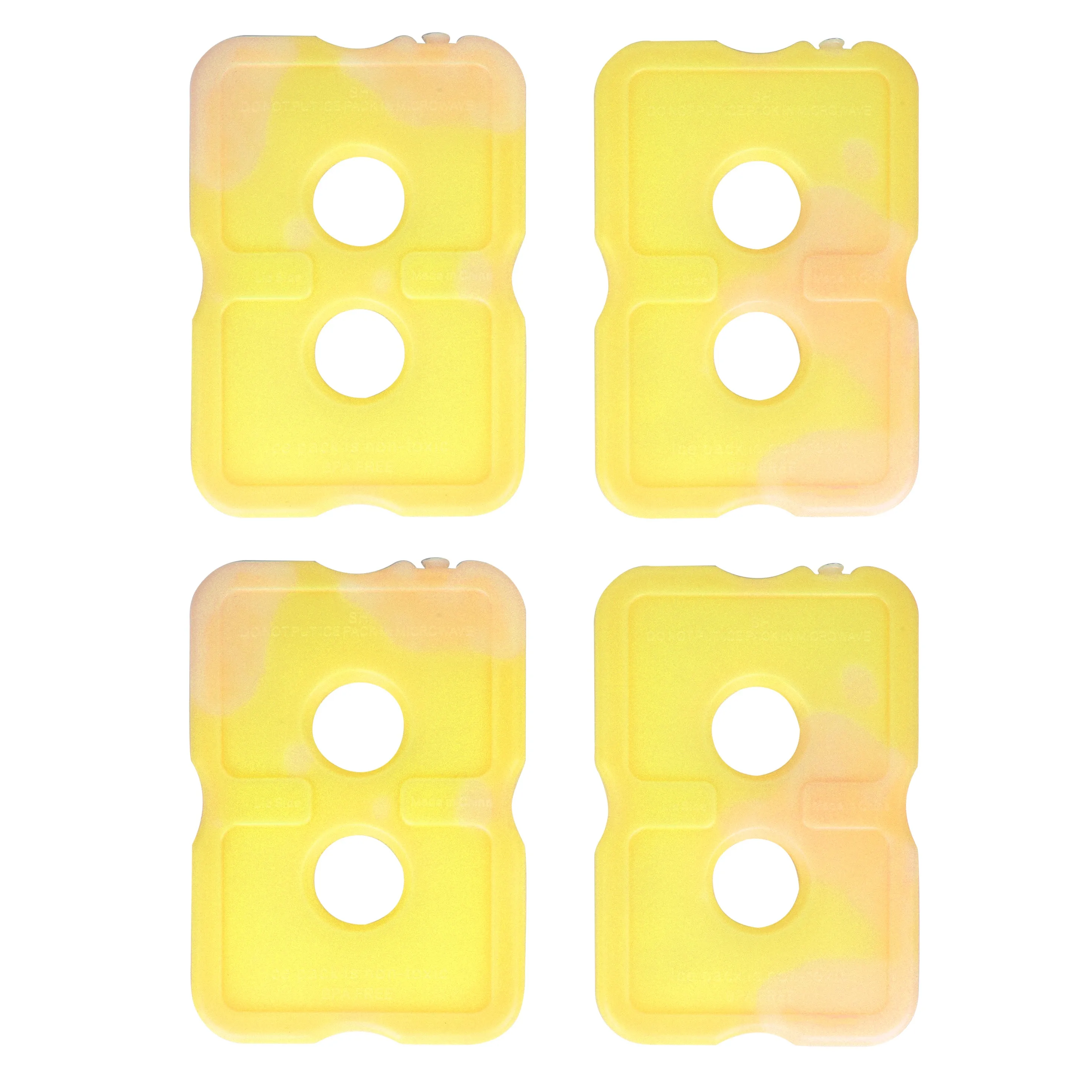 Healthy Packers Yellow Gel Slim Long-Lasting Ice Packs for Lunch Box or Cooler Bag (set of 4)