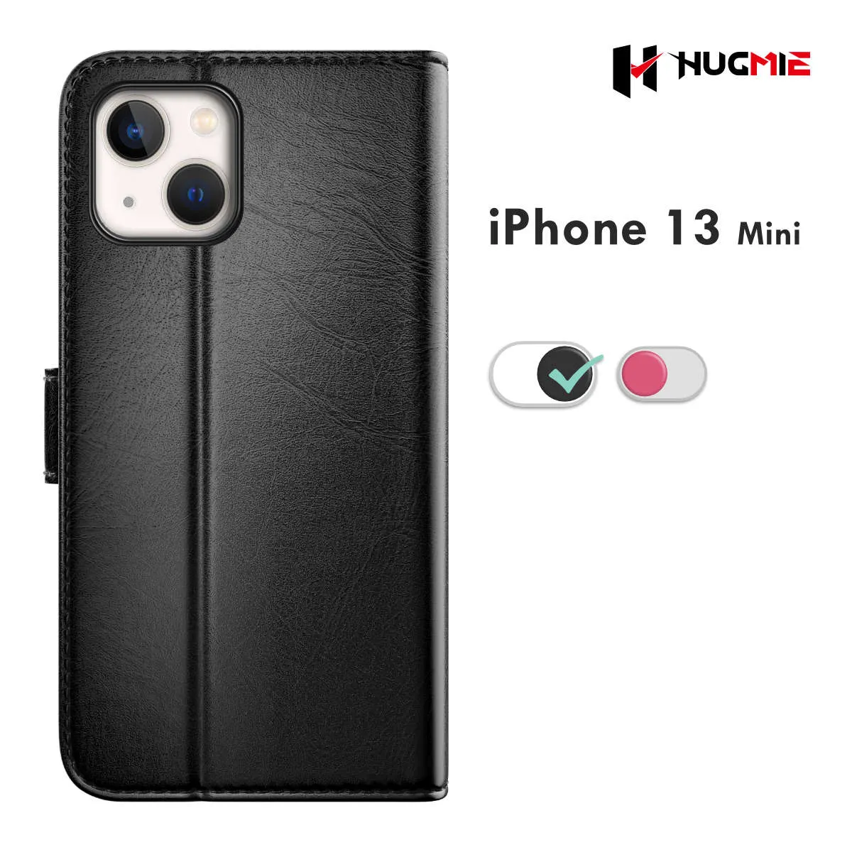 Hugmie® Classic Series iPhone 13 Mini Leather Folio Case