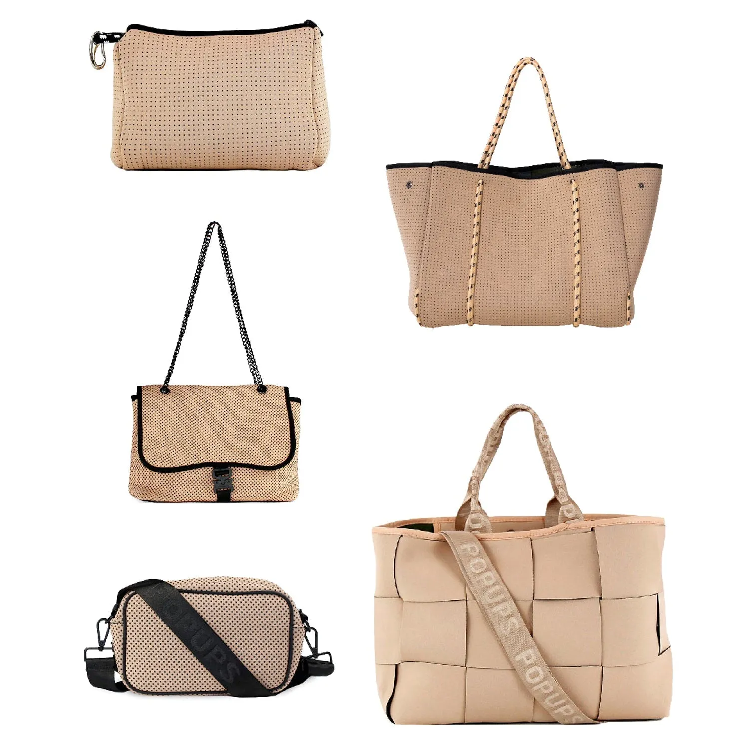 ICON TOTE   CAMERA BAG   FLAP CROSSBODY   EVERYDAY TOTE   POUCH - TAN