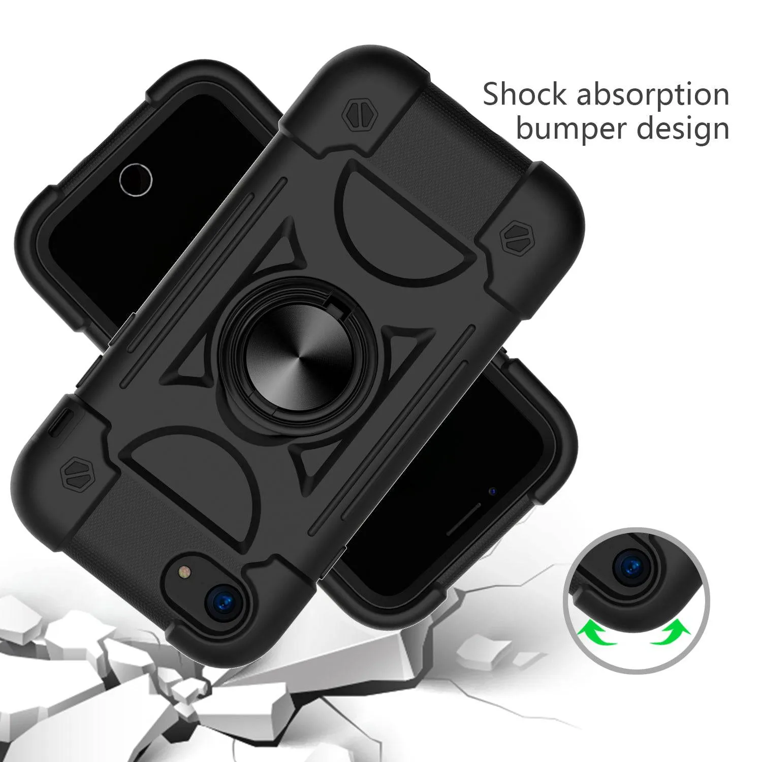 iPhone 6/7/8/SE Silicone Protective Case with Magnetic Ring