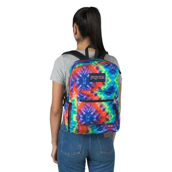 JanSport Cross Town Plus Red Multi Hippie Days Backpack [WS]