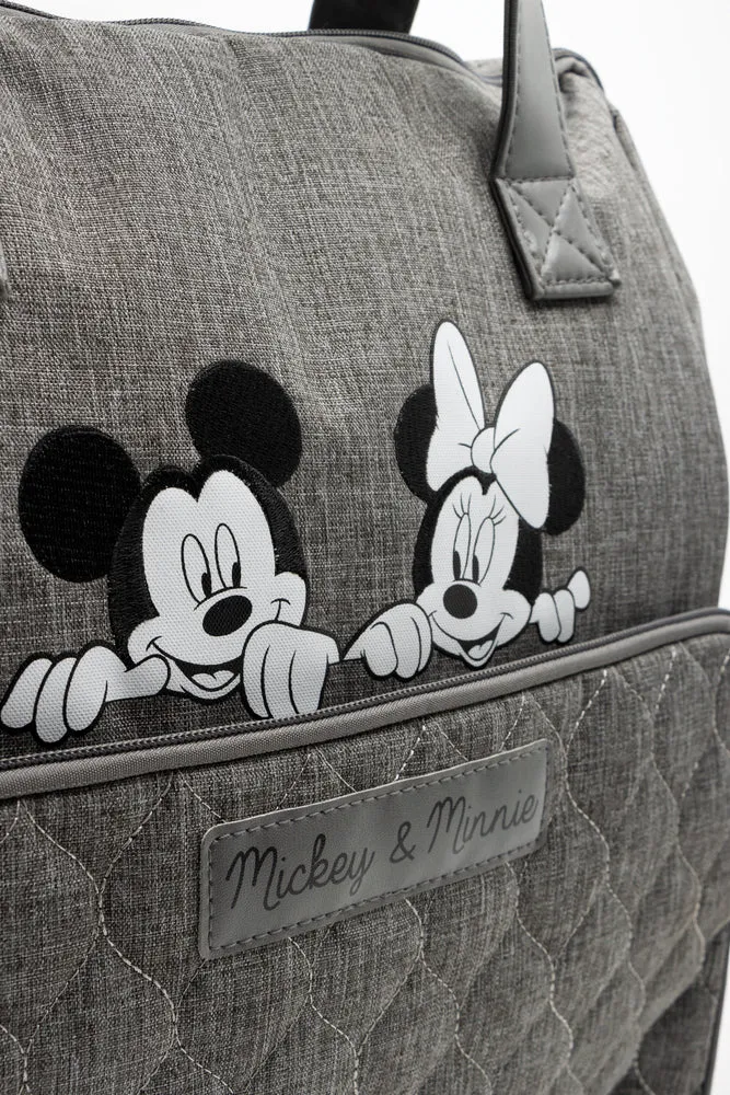 Minnie Mouse And Mickey Mouse Bowler Bag Grey