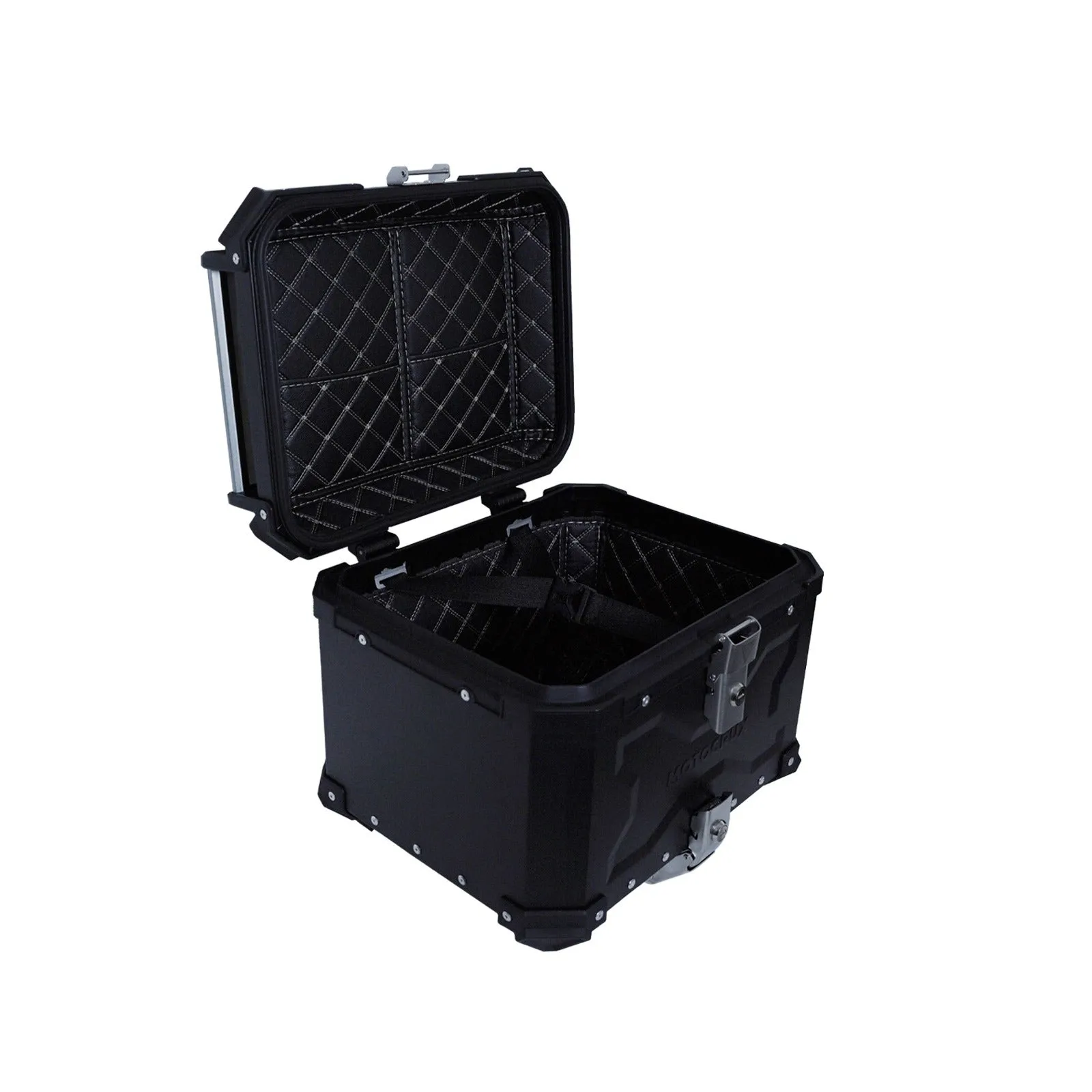 Motocrux Top Box 45L with backrest Black