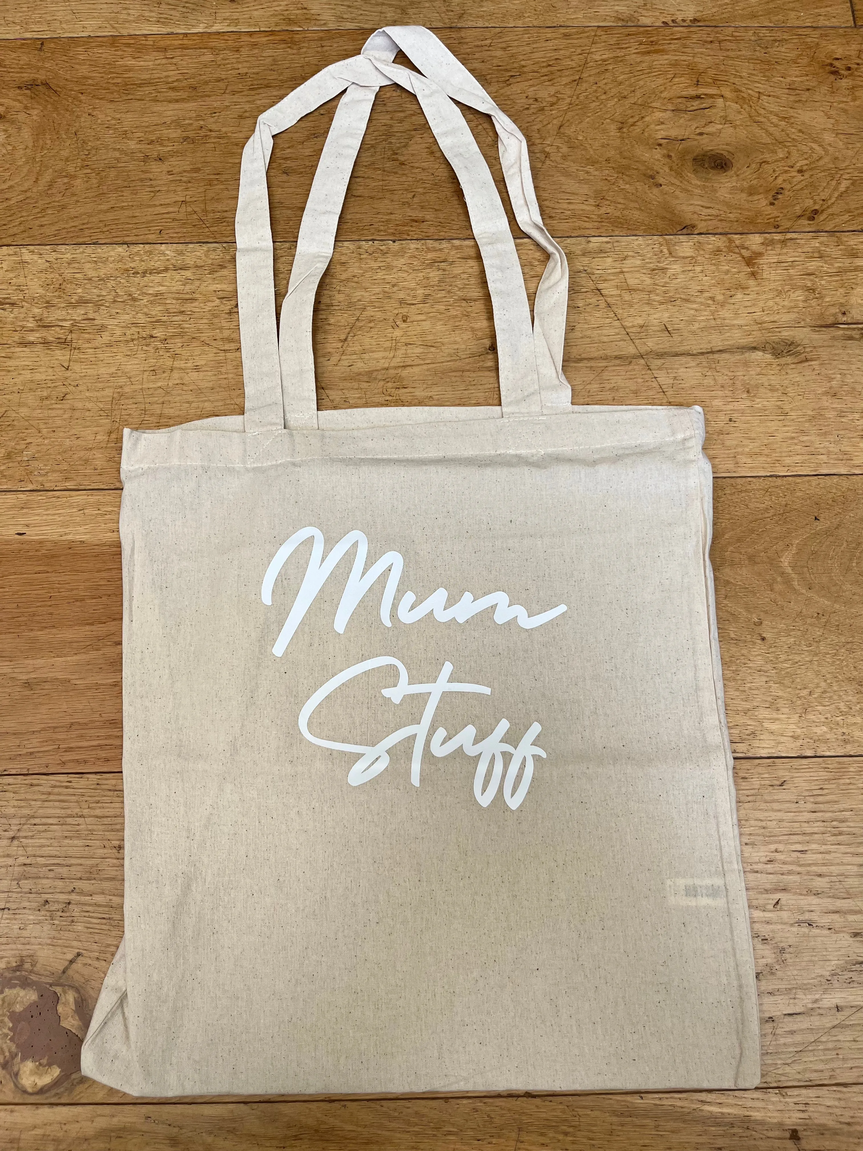 Mum Stuff Natural Dyed Canvas Tote Bag (5 Colours)