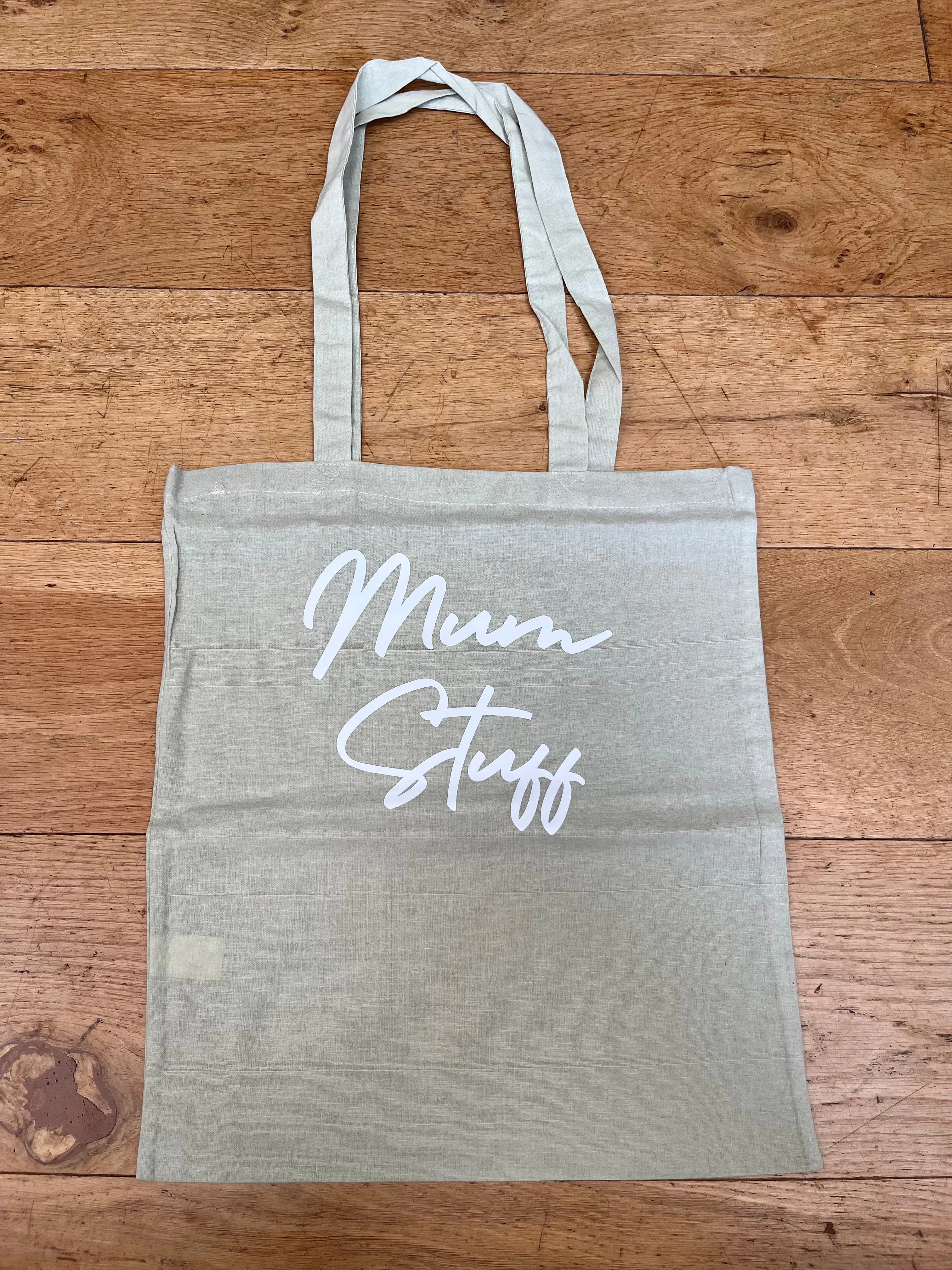 Mum Stuff Natural Dyed Canvas Tote Bag (5 Colours)