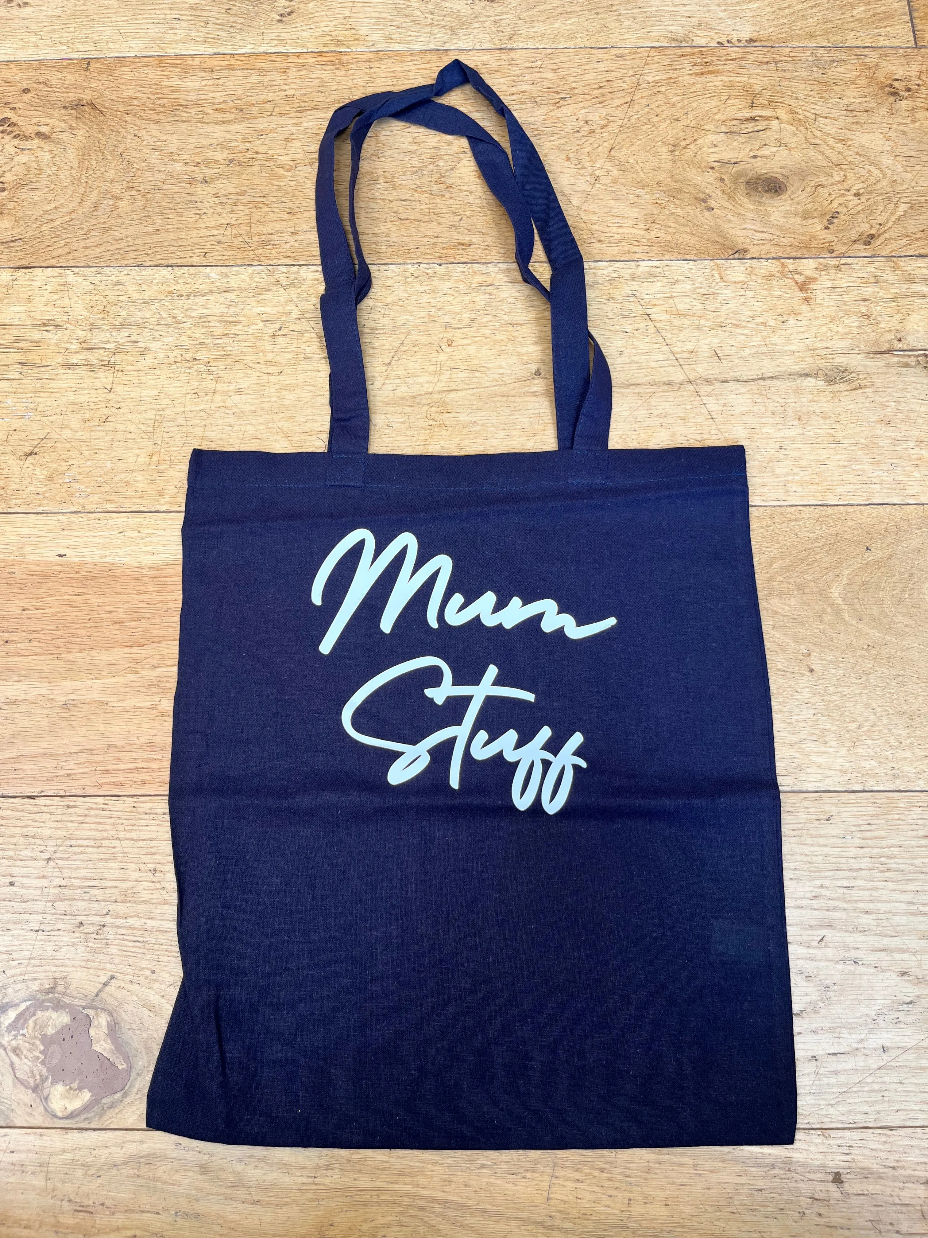 Mum Stuff Natural Dyed Canvas Tote Bag (5 Colours)