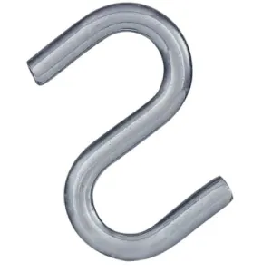 National N100-209 30-Pack of 1-1/2" Zinc Plated Steel Open S Hooks - Quantity of 3