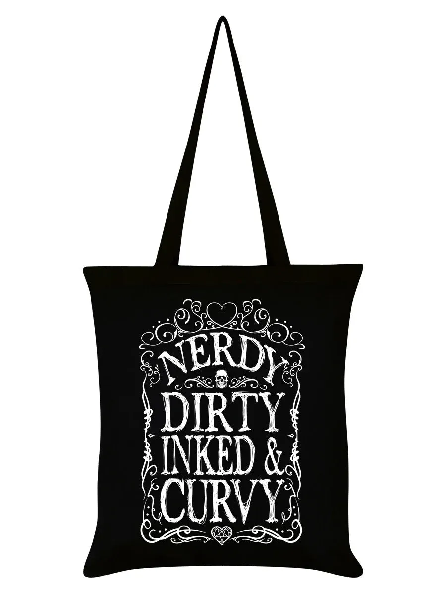 Nerdy Dirty Inked & Curvy Black Tote Bag