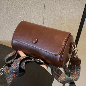 Patterned Strap Square Crossbody Bag